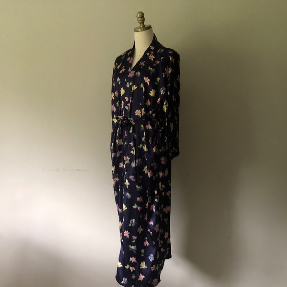 Blue Floral Kimono Robe MYSTIQUE One Size - Picture 5 of 10